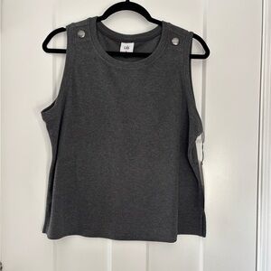 CAbi Snap Top | Charcoal | Style 4958 | Size M | NWT